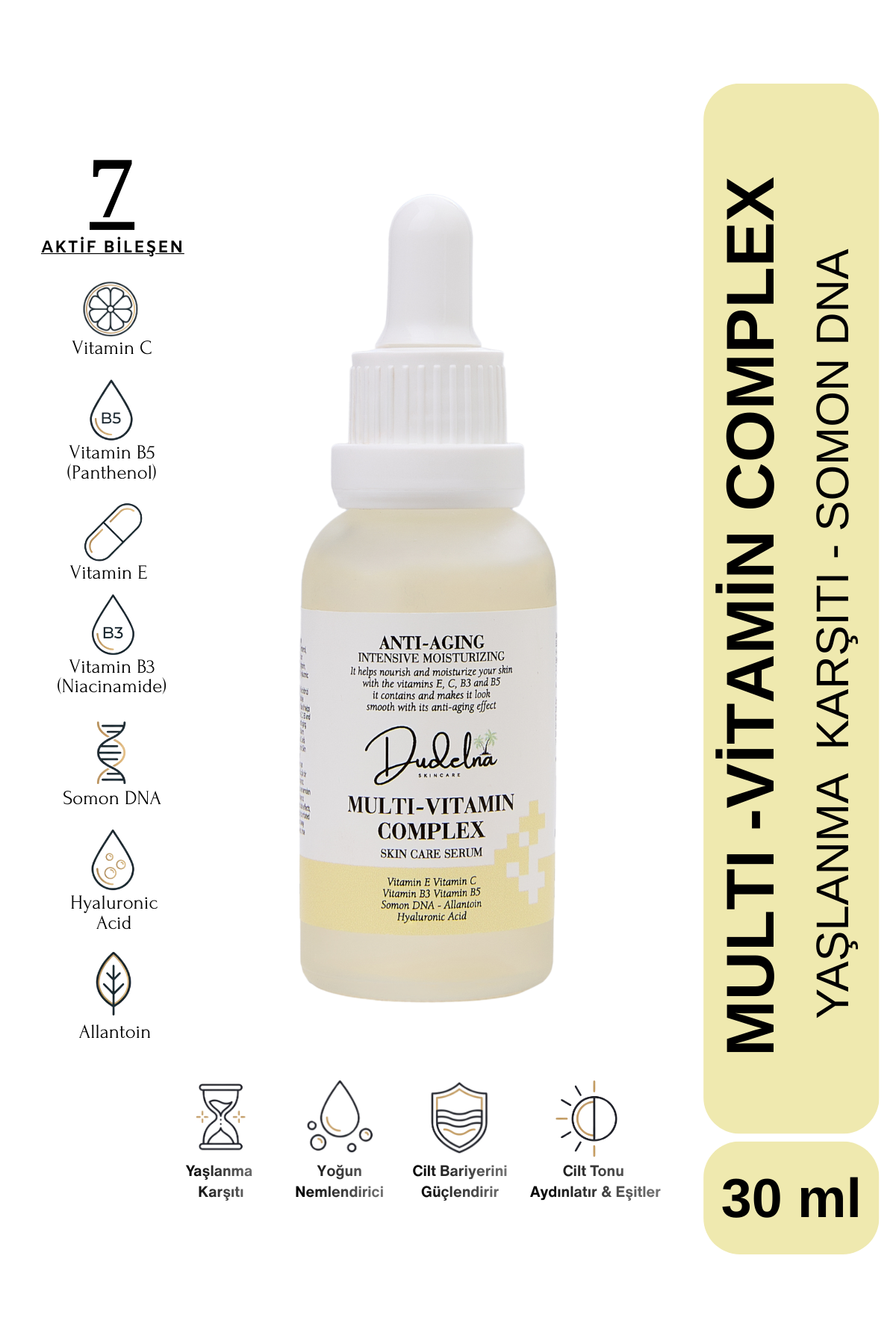 Yaşlanma Karşıtı Multi-Vitamin Yüz & Cilt Serumu | Yoğun Nem Ürün ana görseli