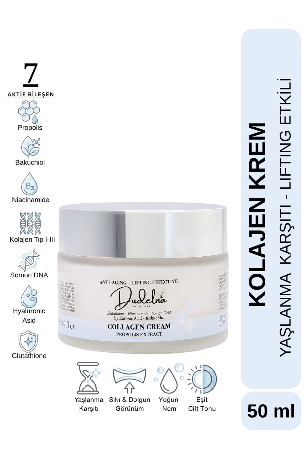 Yaşlanma Karşıtı Kolajen Yüz & Cilt Bakım Kremi | Lifting Etkili