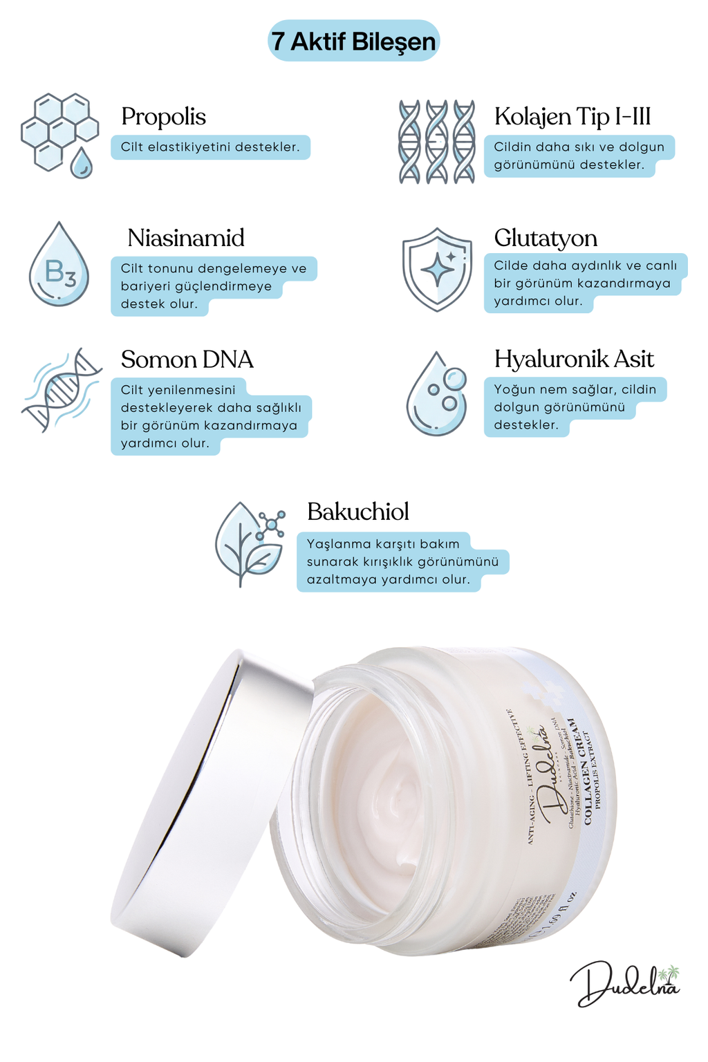 Yaşlanma Karşıtı Kolajen Yüz & Cilt Bakım Kremi | Lifting Etkili