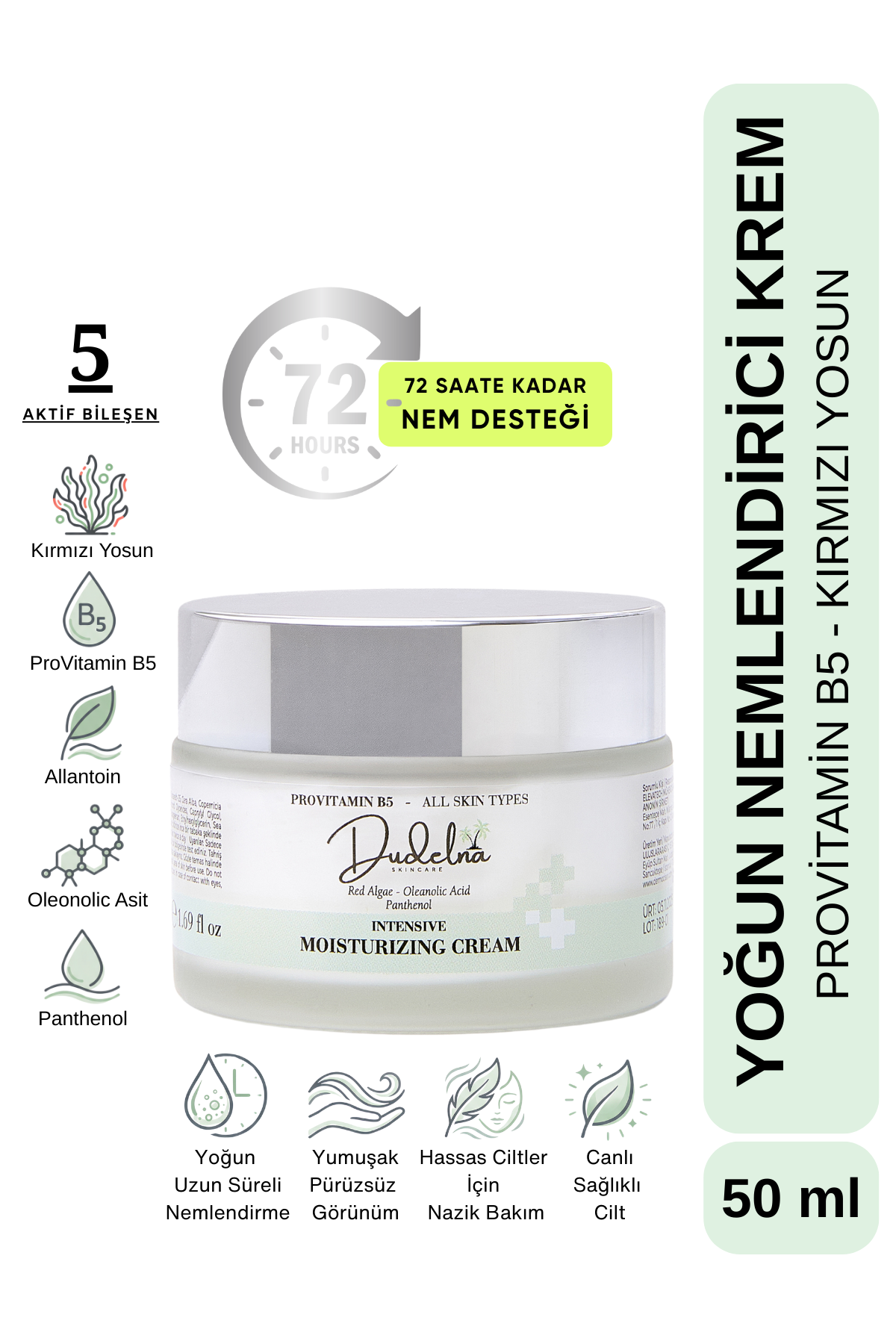 Yoğun Nemlendirici Yüz & Cilt Kremi – ProVitamin B5 | Tüm Cilt Tipleri Ürün ana görseli