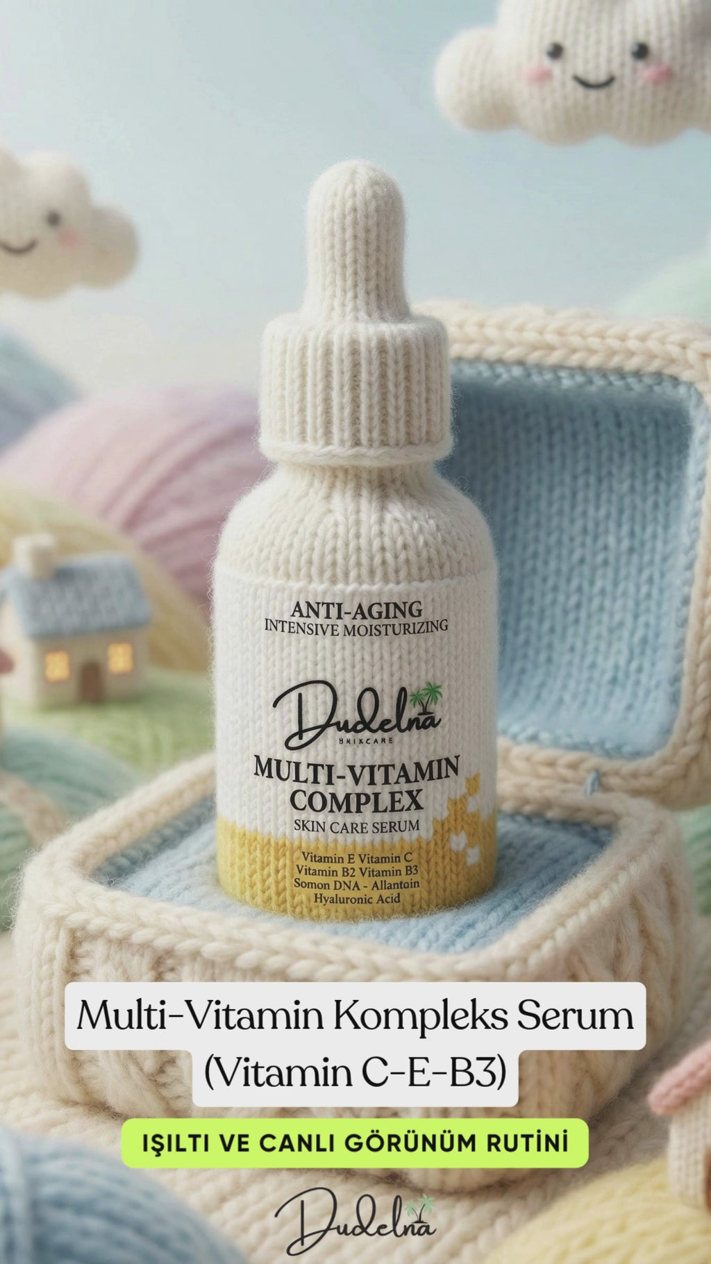 Yaşlanma Karşıtı Multi-Vitamin Yüz & Cilt Serumu | Yoğun Nem